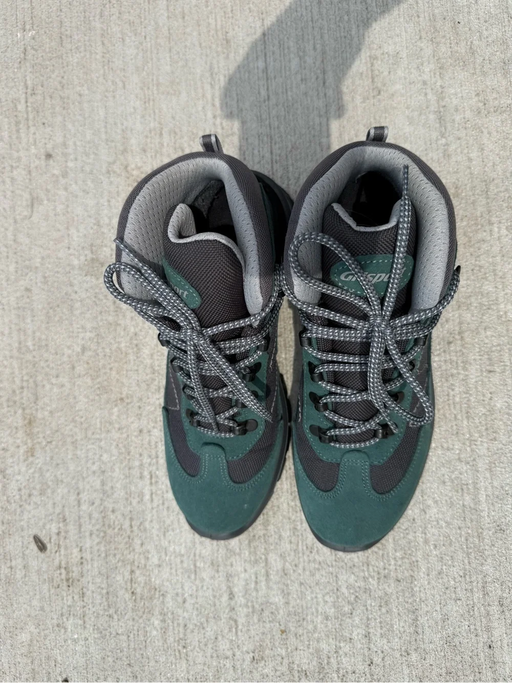 Men's Green and Black Hiking Boots